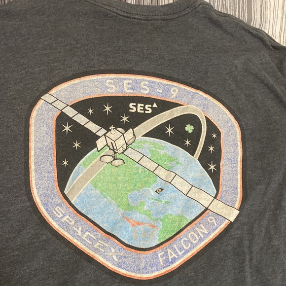 SpaceX graphic, logo, double side, T-shirt, size extra-large, fast shipping